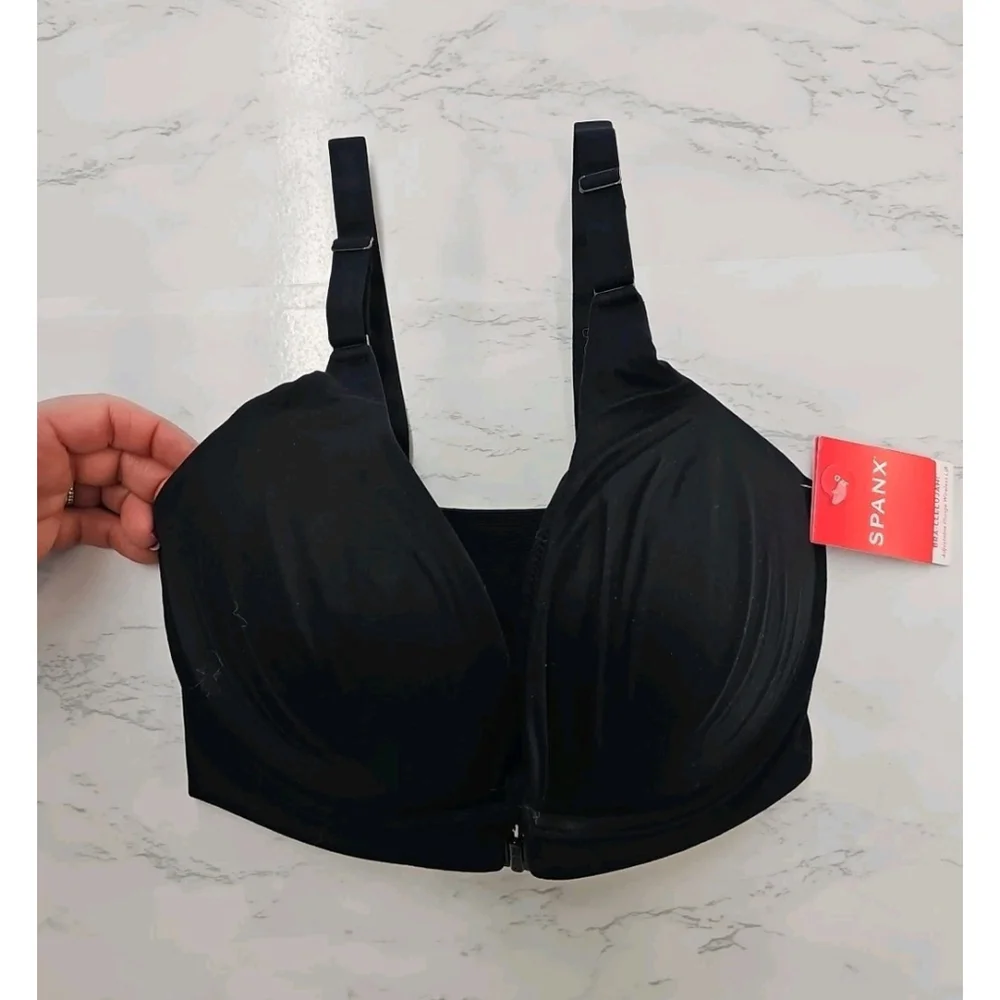 SPANX Bra-llelujah Adjustable Plunge Wireless Lift Bra 32D Black